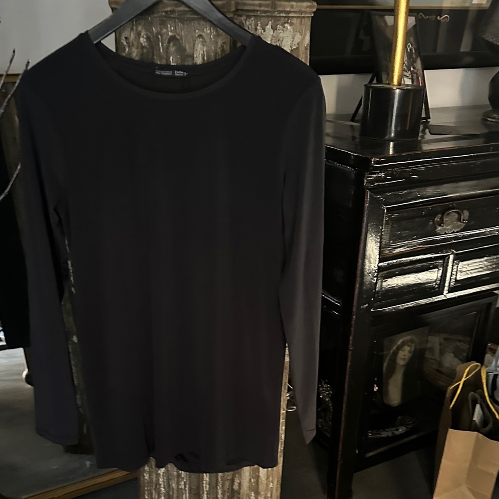 Zara Dark Grey Long Sleeve Top